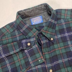 Pendleton Men's Large Multicolor Plaid Long‎ Sleeve Wool Button Down Shirt